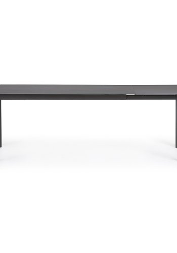 KAVE HOME Axis spisebord, m. butterflybordplade - gr porceln og mrkegr stl (160(220)x90)