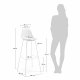 KAVE HOME Lysna barstol - hvid plastik/metal/syntetisk lder 