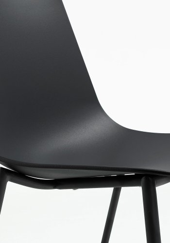 KAVE HOME Wassu spisebordsstol - sort plastik og metal