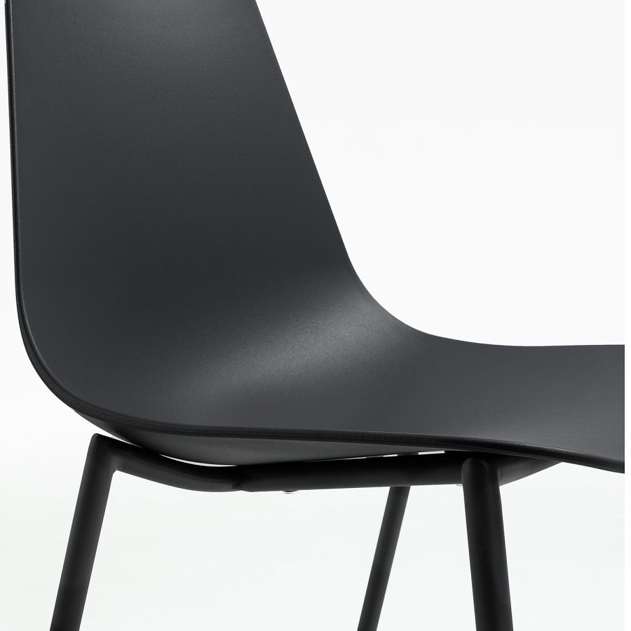 KAVE HOME Wassu spisebordsstol - sort plastik og metal