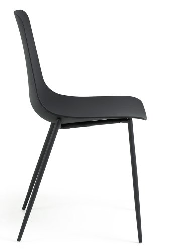 KAVE HOME Wassu spisebordsstol - sort plastik og metal
