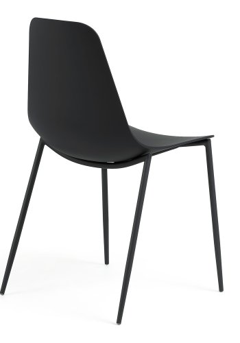 KAVE HOME Wassu spisebordsstol - sort plastik og metal