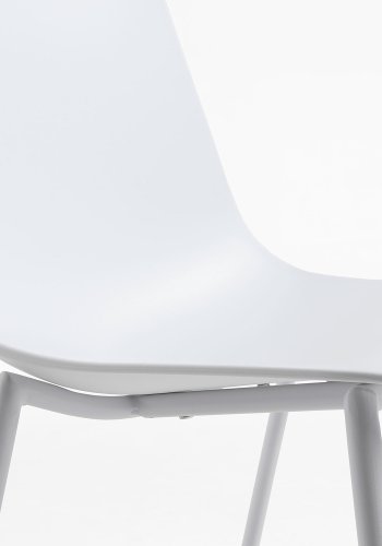 KAVE HOME Wassu spisebordsstol - hvid plastik og stl