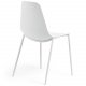 KAVE HOME Wassu spisebordsstol - hvid plastik og stl