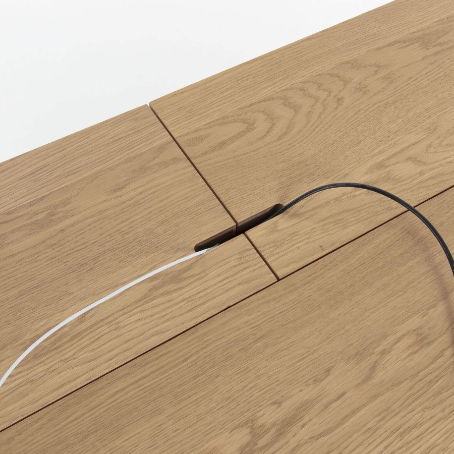 KAVE HOME Jakes skrivebord - natur asketrsfinér/asketr, m. 2 skuffer