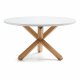 KAVE HOME Nori spisebord - hvid/natur MDF/egetr, rund (135)