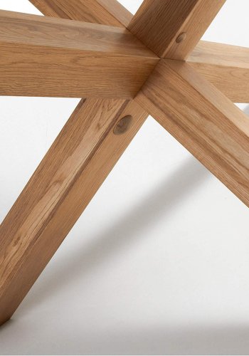 KAVE HOME Nori spisebord - hvid/natur MDF/egetr, rund (135)