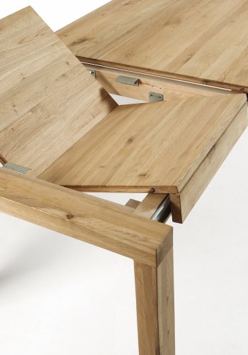 KAVE HOME Briva spisebord, m. butterflybordplade - natur egefinér (200(280)x100)