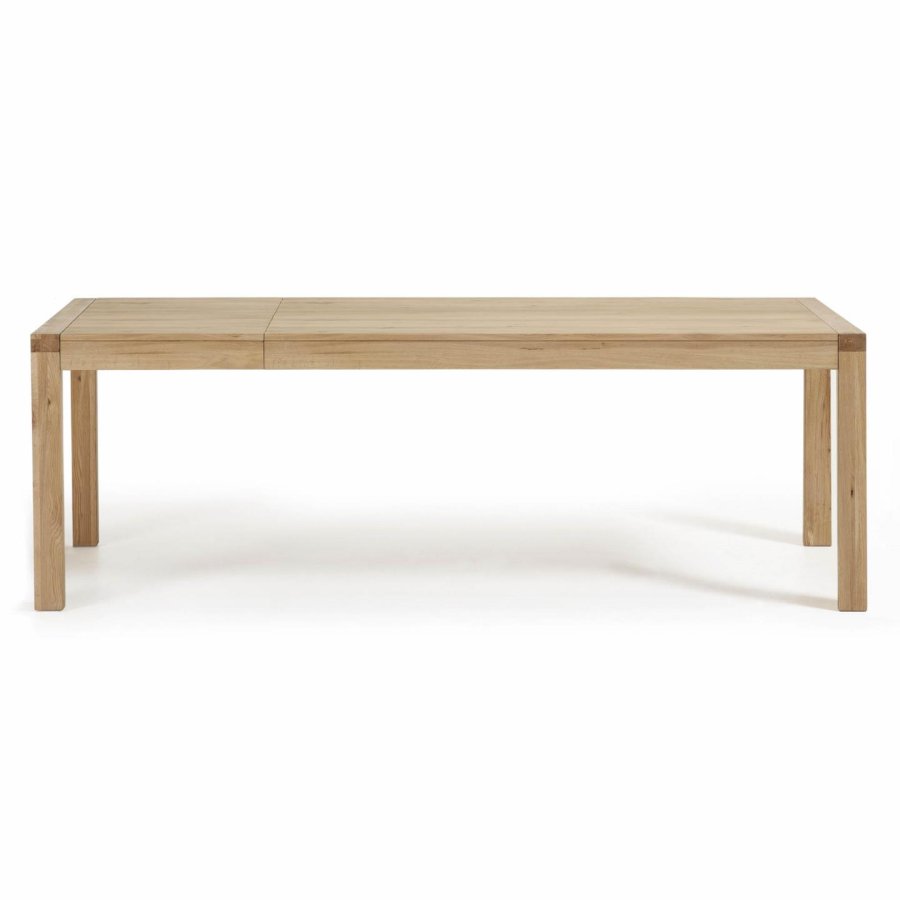 KAVE HOME Briva spisebord, m. butterflybordplade - natur egefinér (200(280)x100)