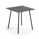 KAVE HOME kvadratisk Ulrich cafébord - sort polycement og stl (75x75)