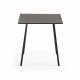 KAVE HOME kvadratisk Ulrich cafébord - sort polycement og stl (75x75)