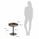 KAVE HOME Karlin sidebord - brun valnddefinér og metal, rund (46)