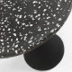 KAVE HOME rund Melano sidebord - sort terrazzo/metal (40) 