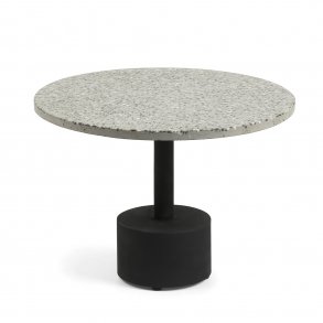 KAVE HOME rund Melano sidebord - gr terrazzo og metal (55)