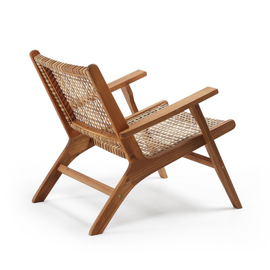 KAVE HOME Grignoon lnestol, m. armln - natur polyrattan og akacietr