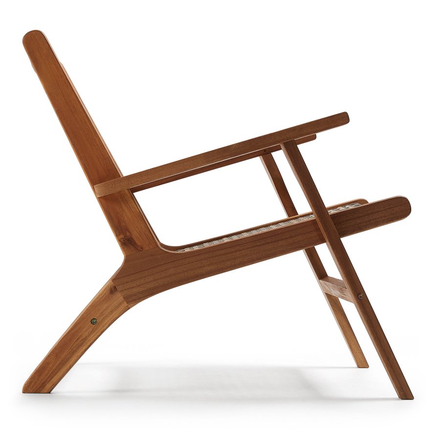 KAVE HOME Grignoon lnestol, m. armln - natur polyrattan og akacietr