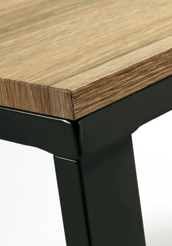 KAVE HOME Lisbet skrivebord - natur/sort MDF/metal, rektangulr (120x60)