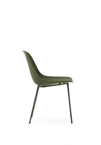 KAVE HOME Quinby udendrsstol med grnne stlben