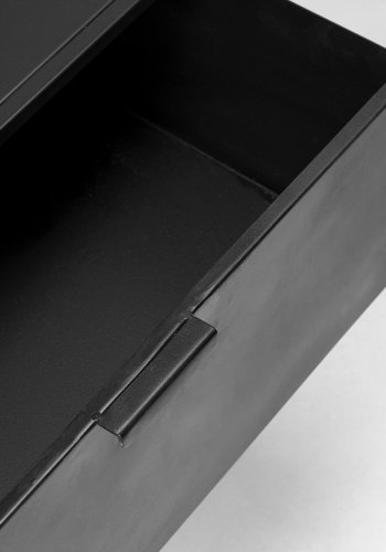 KAVE HOME Shantay reol, m. skuffe - sort stl (H:168cm x80cm x 31cm)