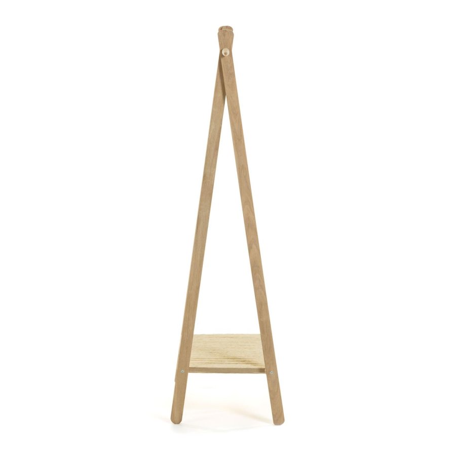 KAVE HOME Natane tjstativ, m. hylde - natur rattan og egetr