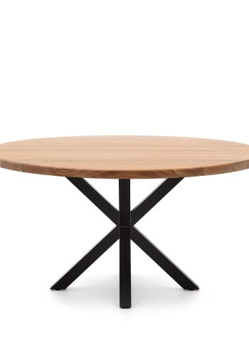 KAVE HOME Argo spisebord, rund - natur akacietr og sort stl (150)