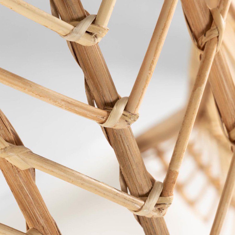 KAVE HOME Ekaterina hngestol, m. stofhynde - natur rattan