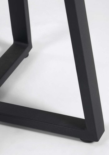 KAVE HOME Tella havebord - sort terrazzo og stl (75)