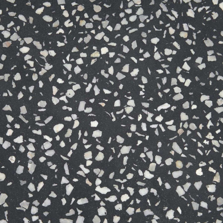 KAVE HOME Tella havebord - sort terrazzo og stl (75)