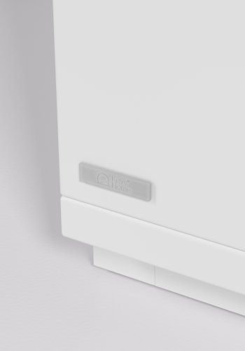 KAVE HOME Abilen TV-bord, m. 2 lger, 2 skuffer og 3 hylder - hvid MDF og natur egetrsfinèr (200x36)