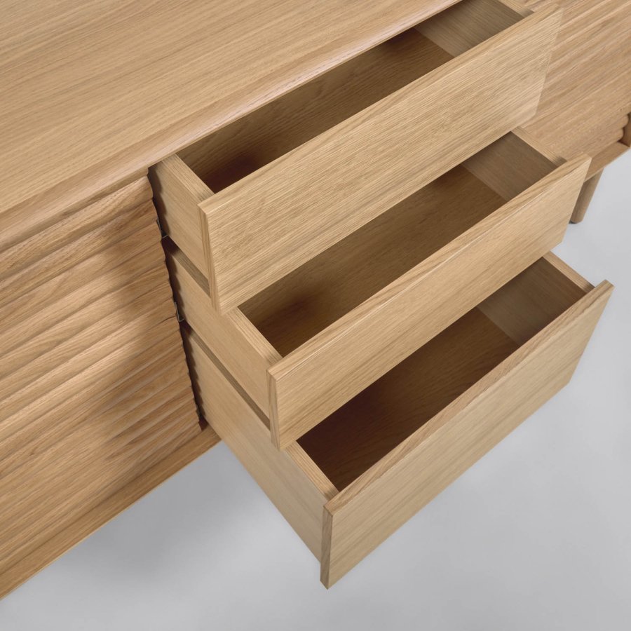 KAVE HOME Lenon sknk m. 2 lger og 3 skuffer - natur eg (152x45)