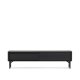 KAVE HOME Lenon tv-skab, 2 lger i massivt tr og sort egefiner 200x57 cm FSC Mix Credit