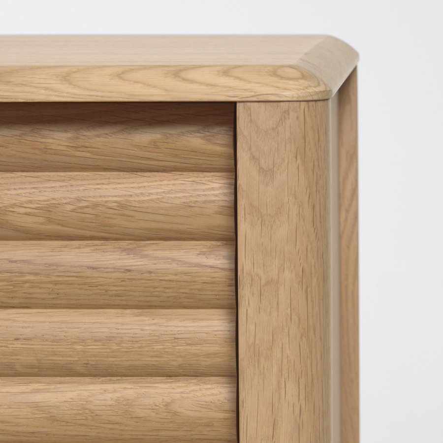 KAVE HOME Lenon TV-bord m. 2 skydelger - natur eg og eg finér (200x35)