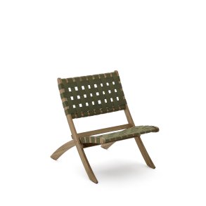 KAVE HOME Chabeli udendrs klapstol - grn stof snor og akacietr
