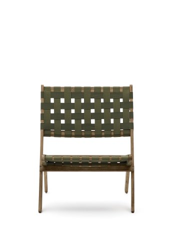 KAVE HOME Chabeli udendrs klapstol - grn stof snor og akacietr
