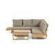 KAVE HOME Flaviina 5 pers. havesofa, m. hynder og havebord - beige stof og natur akacietr