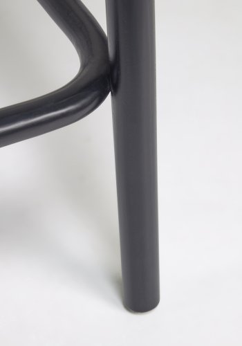 KAVE HOME Doriane barstol, m. rygln og fodsttte - rattan, stof og sort elmetr