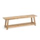 KAVE HOME Safara bnk, m. hylde natur genanvendt teak (150x32)
