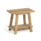 KAVE HOME Safara fodskammel, m. hylde natur genanvendt teak (50x32)
