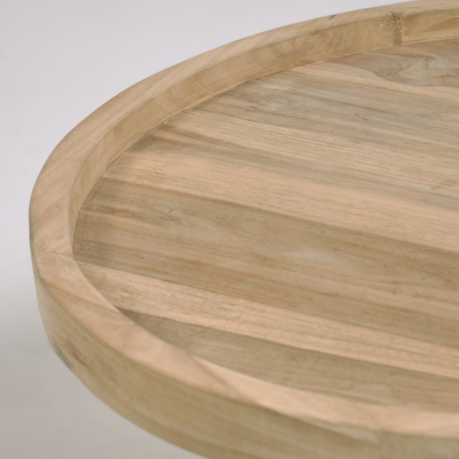 KAVE HOME Glenda sofabord, rund - natur genanvendt teaktr (55)