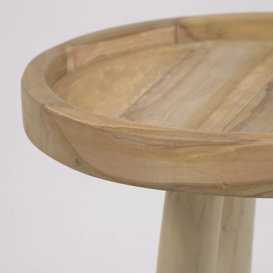 KAVE HOME Glenda sidebord, rund - natur genanvendt teaktr (35)
