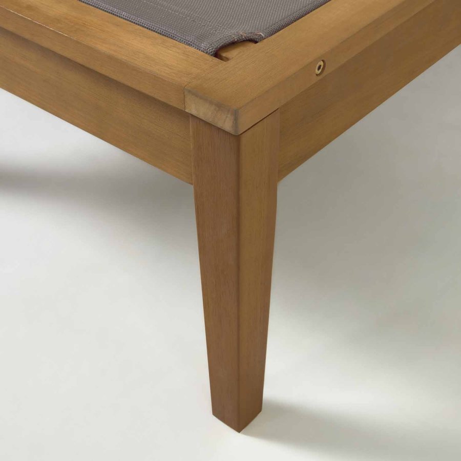 KAVE HOME Caterin liggestol - grn textilene og natur eukalyptustr