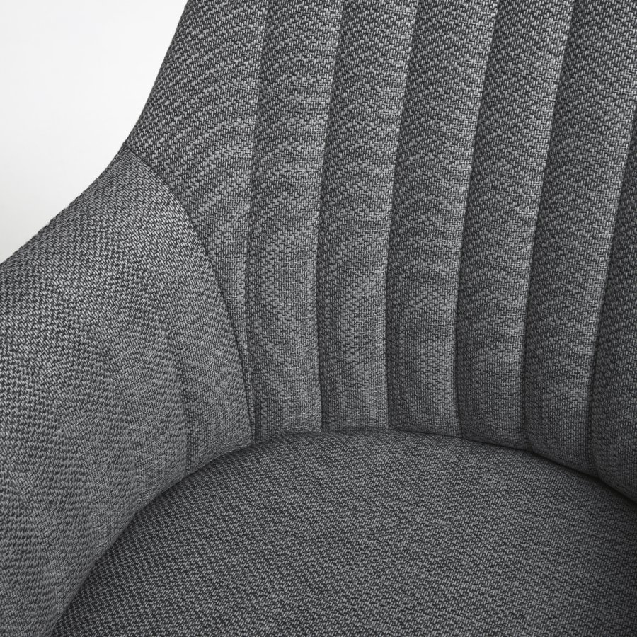 KAVE HOME Madina kontorstol, m. armln - lysegr stof og polypropylen