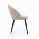 KAVE HOME Mael spisebordsstol - beige stof og sort stl