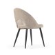 KAVE HOME Mael spisebordsstol - beige stof og sort stl