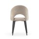KAVE HOME Mael spisebordsstol - beige stof og sort stl