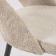 KAVE HOME Mael spisebordsstol - beige stof og sort stl