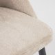 KAVE HOME Mael spisebordsstol - beige stof og sort stl