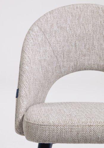 KAVE HOME Mael spisebordsstol - beige stof og sort stl