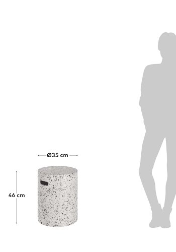 KAVE HOME Jenell havebord - hvid terrazzo (35)