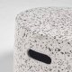 KAVE HOME rund Jenell havebord - hvid terrazzo cement (52)